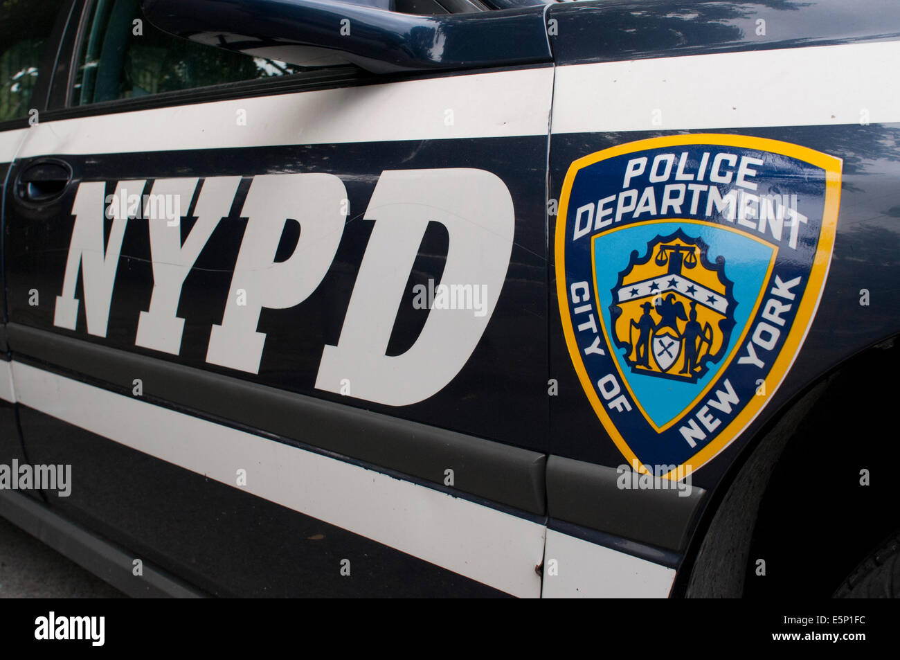 Voiture de la police de New York à Manhattan. Voiture de police. Banque D'Images