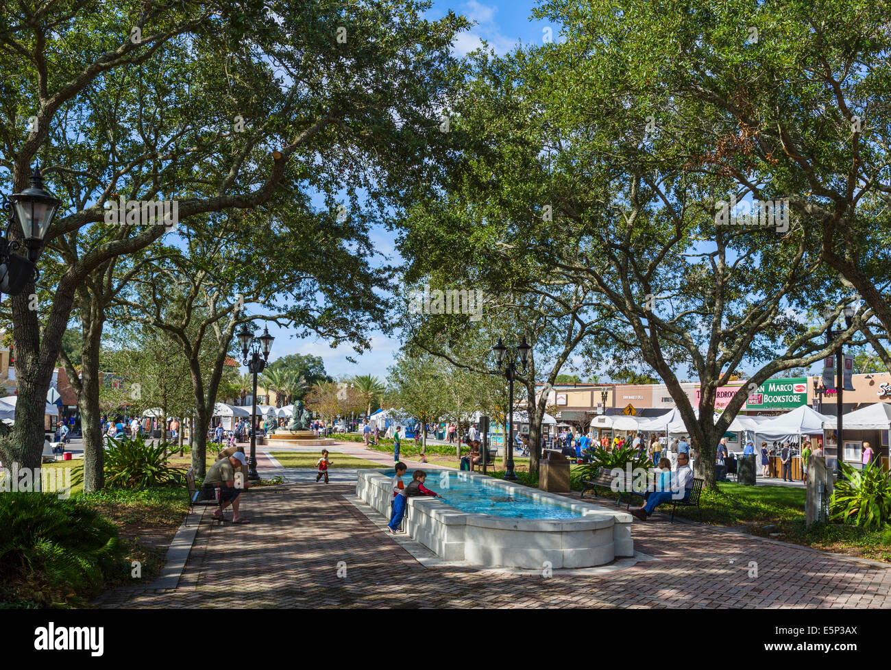 Le quartier de San Marco de Jacksonville pendant la San Marco Art Festival en novembre 2013, Florida, USA Banque D'Images