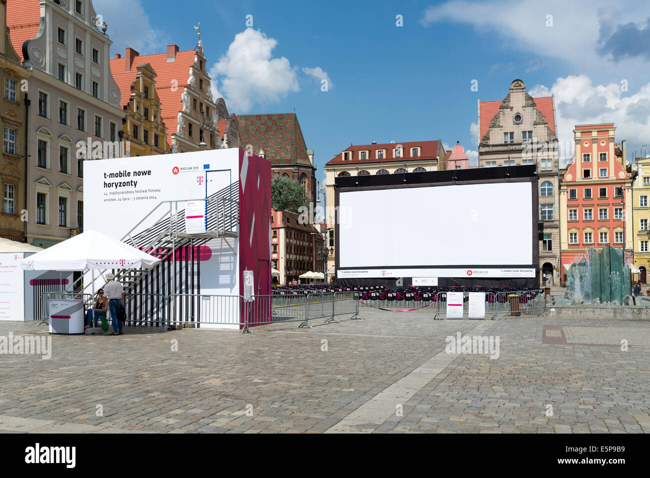 Cinéma vide avant la soirée dans le cadre du programme Nouveaux Horizons cinéma, la Pologne s'Art plus grand cinéma maison. Banque D'Images