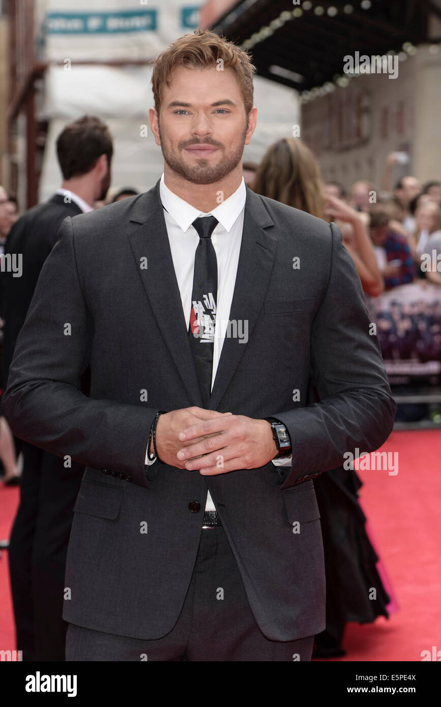 Kellan Lutz participe à la première mondiale de The Expendables 3 le 04/08/2014 à l'odeon Leicester Square, Londres. Les personnes sur la photo : Kellan Lutz. Photo par Julie Edwards Banque D'Images