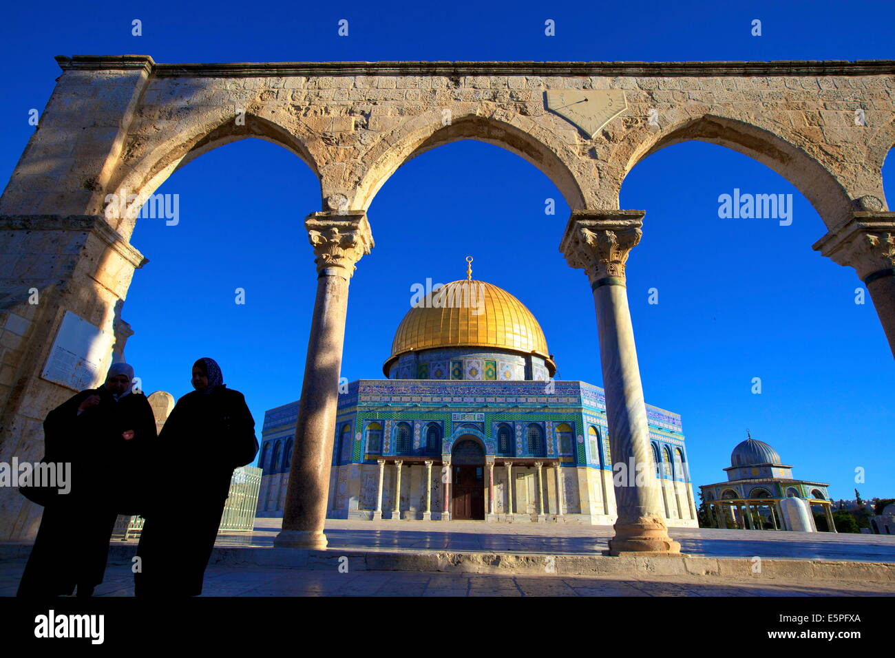 Le dôme du Rocher, sur le mont du Temple, Site du patrimoine mondial de l'UNESCO, Jérusalem, Israël, Moyen Orient Banque D'Images