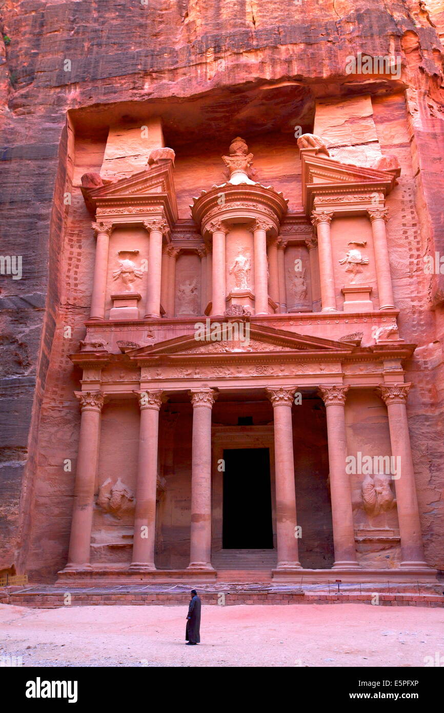 Le Conseil du Trésor, Petra, Site du patrimoine mondial de l'UNESCO, la Jordanie, Moyen-Orient Banque D'Images