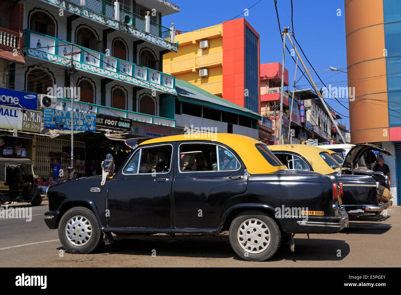 Taxis à Port Blair, Andaman Islands, l'Inde, l'Asie Banque D'Images