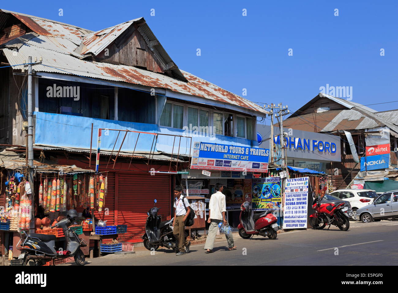 Aberdeen Bazar, Port Blair, Andaman Islands, l'Inde, l'Asie Banque D'Images