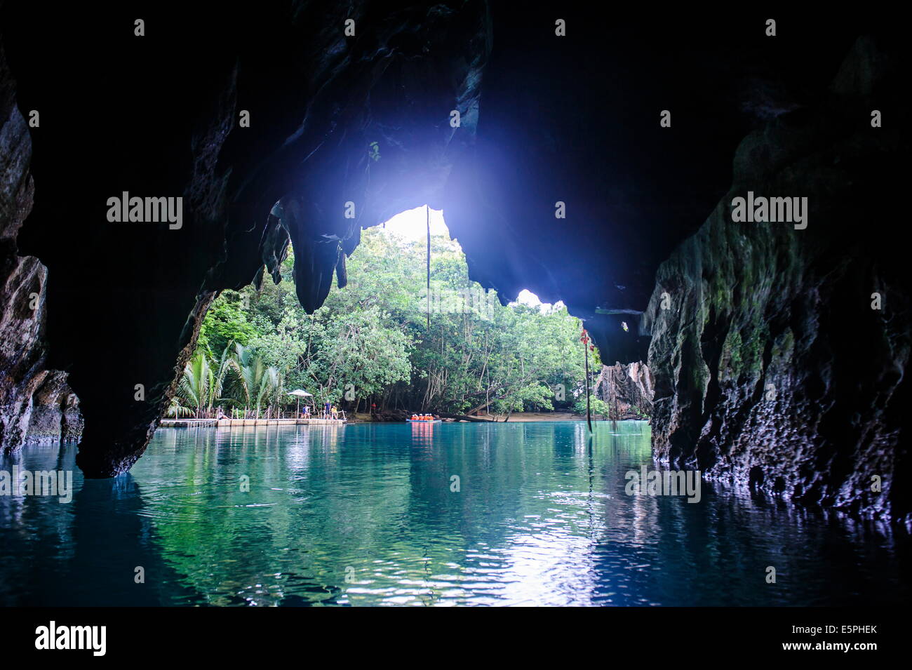 La rivière souterraine de Puerto Princesa, Puerto-Princesa Subterranean River National Park, site de l'UNESCO, Palawan, Philippines Banque D'Images