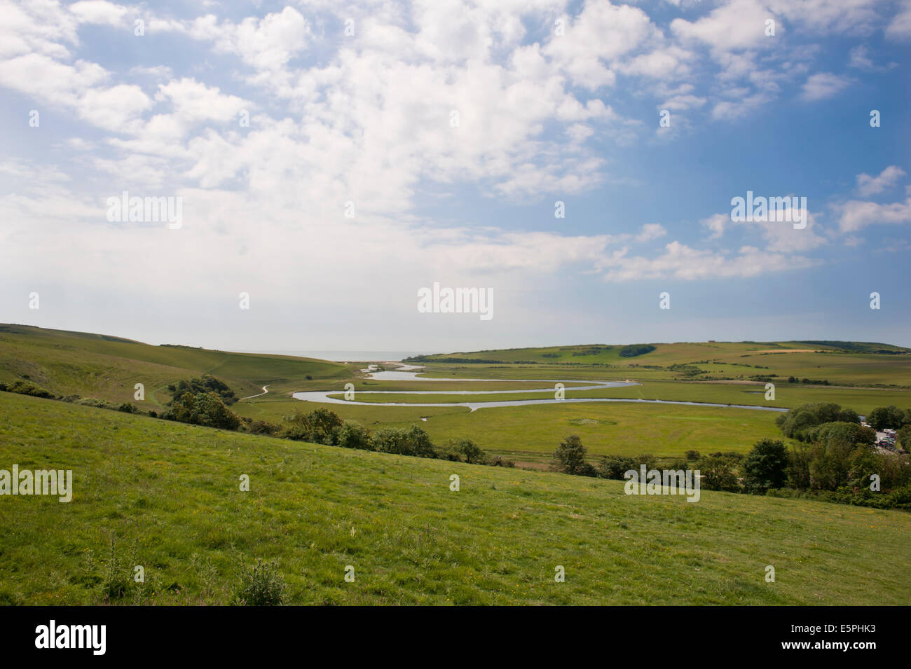 Méandres de la rivière Cuckmere Haven Cuckmere, East Sussex, UK Banque D'Images