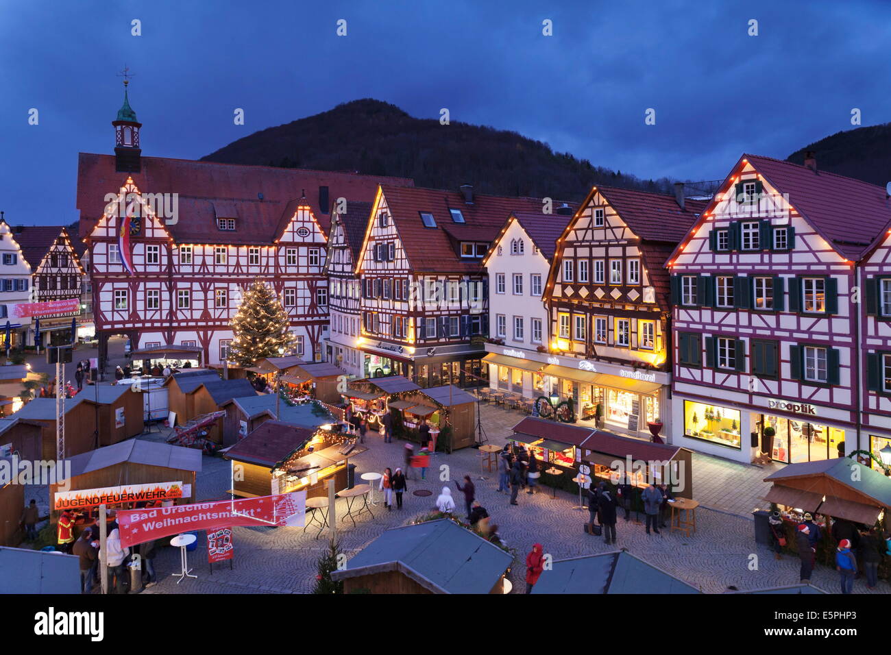 Foire de Noël, Bad Urach, Jura souabe, Bade Wurtemberg, Allemagne, Europe Banque D'Images