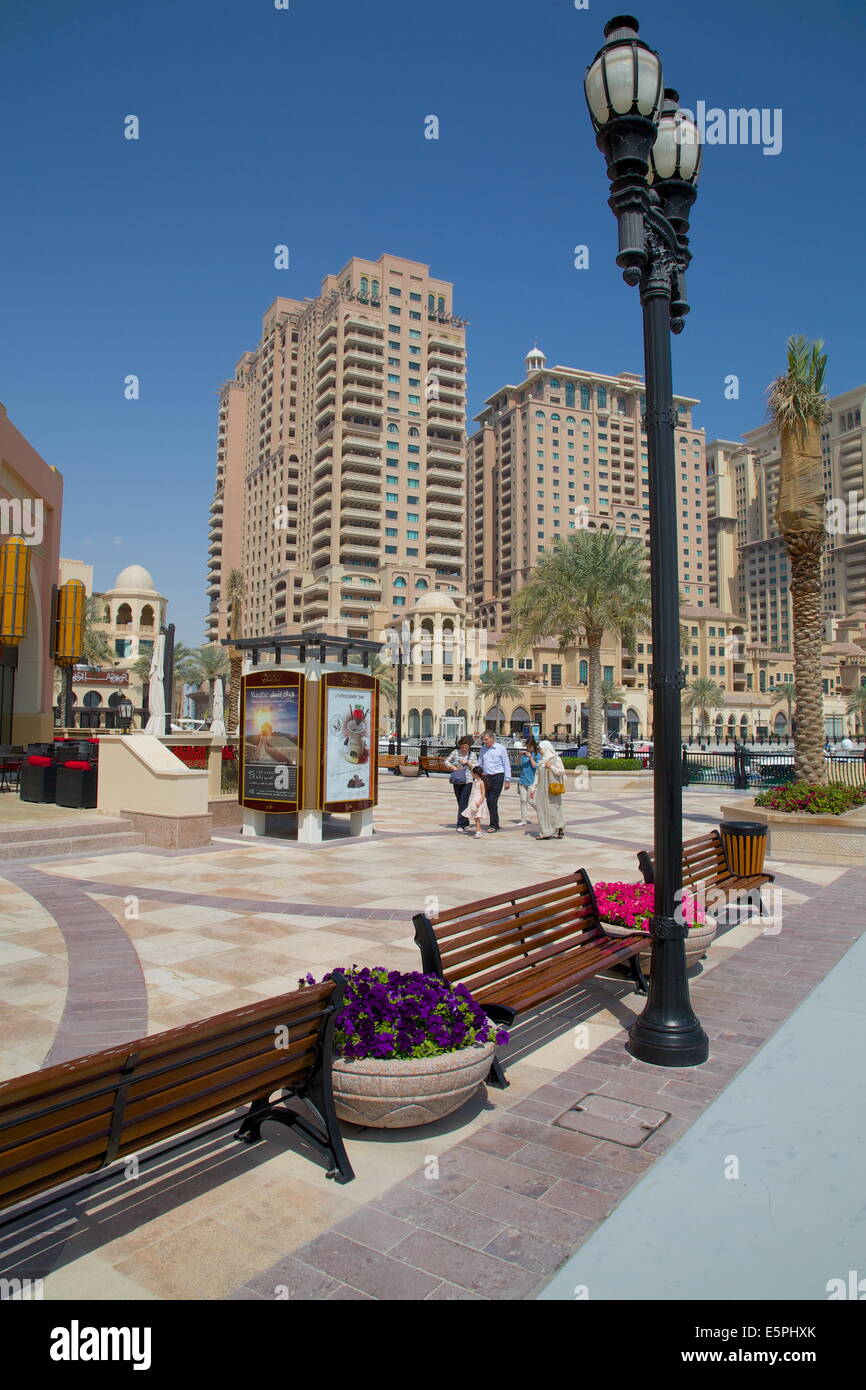 L'architecture, la perle, Doha, Qatar, Moyen-Orient Banque D'Images