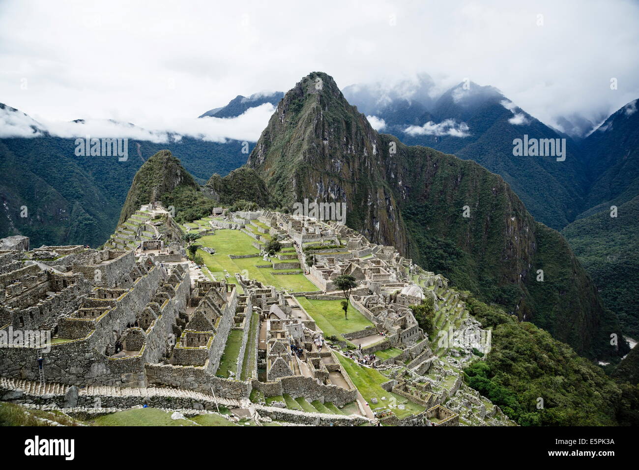 Machu Picchu, Site du patrimoine mondial de l'UNESCO, le Pérou, Amérique du Sud Banque D'Images