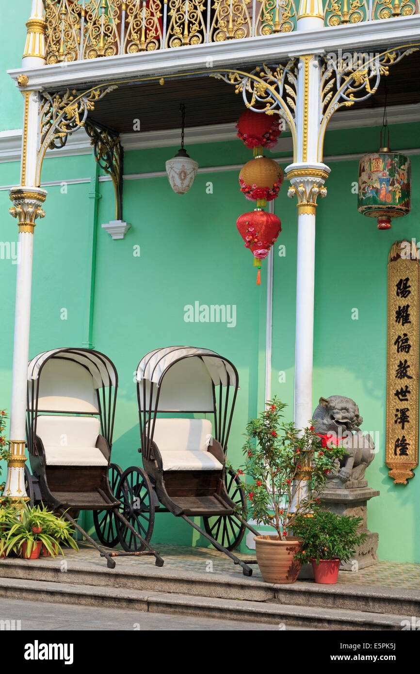 Les pousse-pousse à Pinang Peranakan, Georgetown, l'île de Penang, en Malaisie, en Asie du Sud-Est, l'Asie Banque D'Images