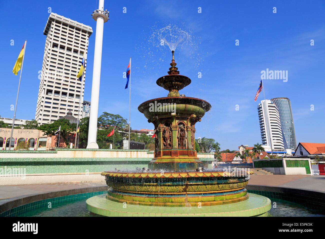 Merdeka Square Fontaine, Kuala Lumpur, Malaisie, Asie du Sud, Asie Banque D'Images