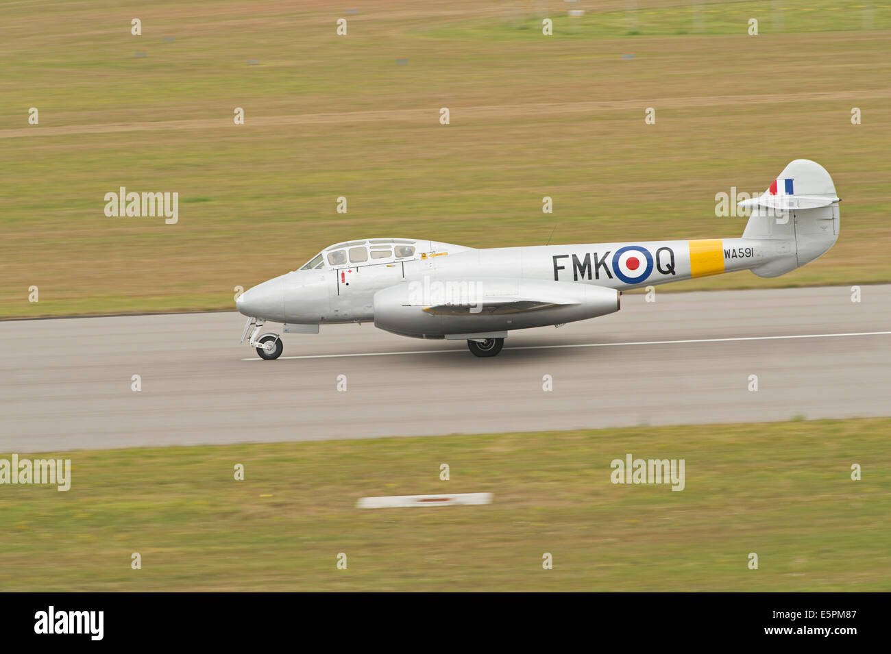 Gloster Meteor de Classic Air RNAS Culdrose à Newquay Escadron Journée de l'air 2014 Banque D'Images