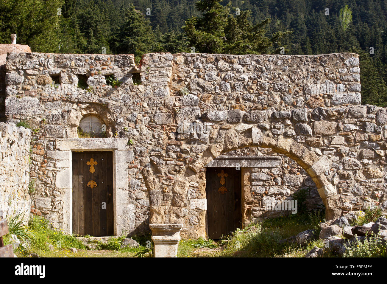 Ancien village médiéval abandonné Pyli, Kos, Grèce Banque D'Images
