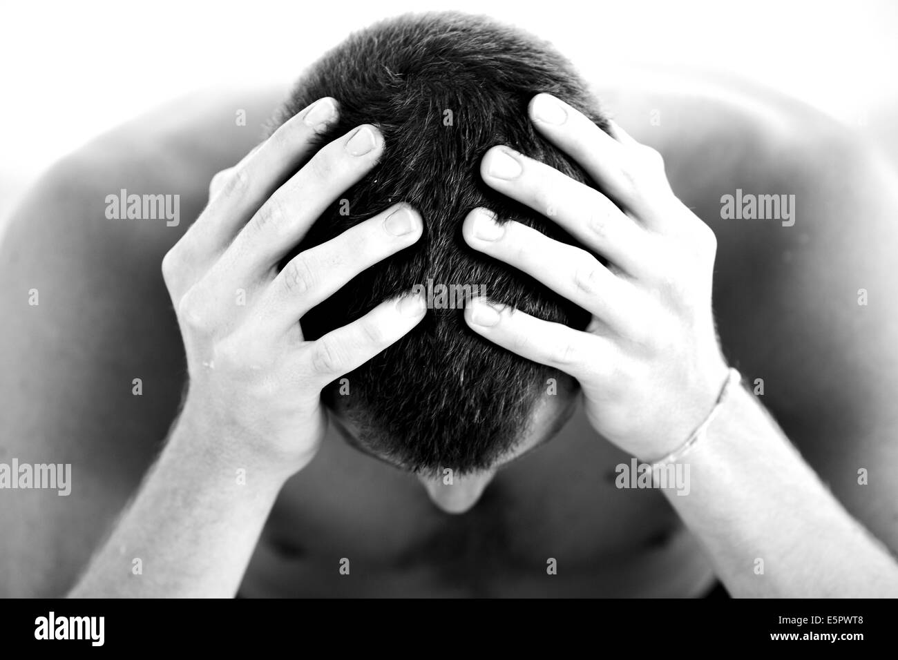 Homme fatigué. Banque D'Images