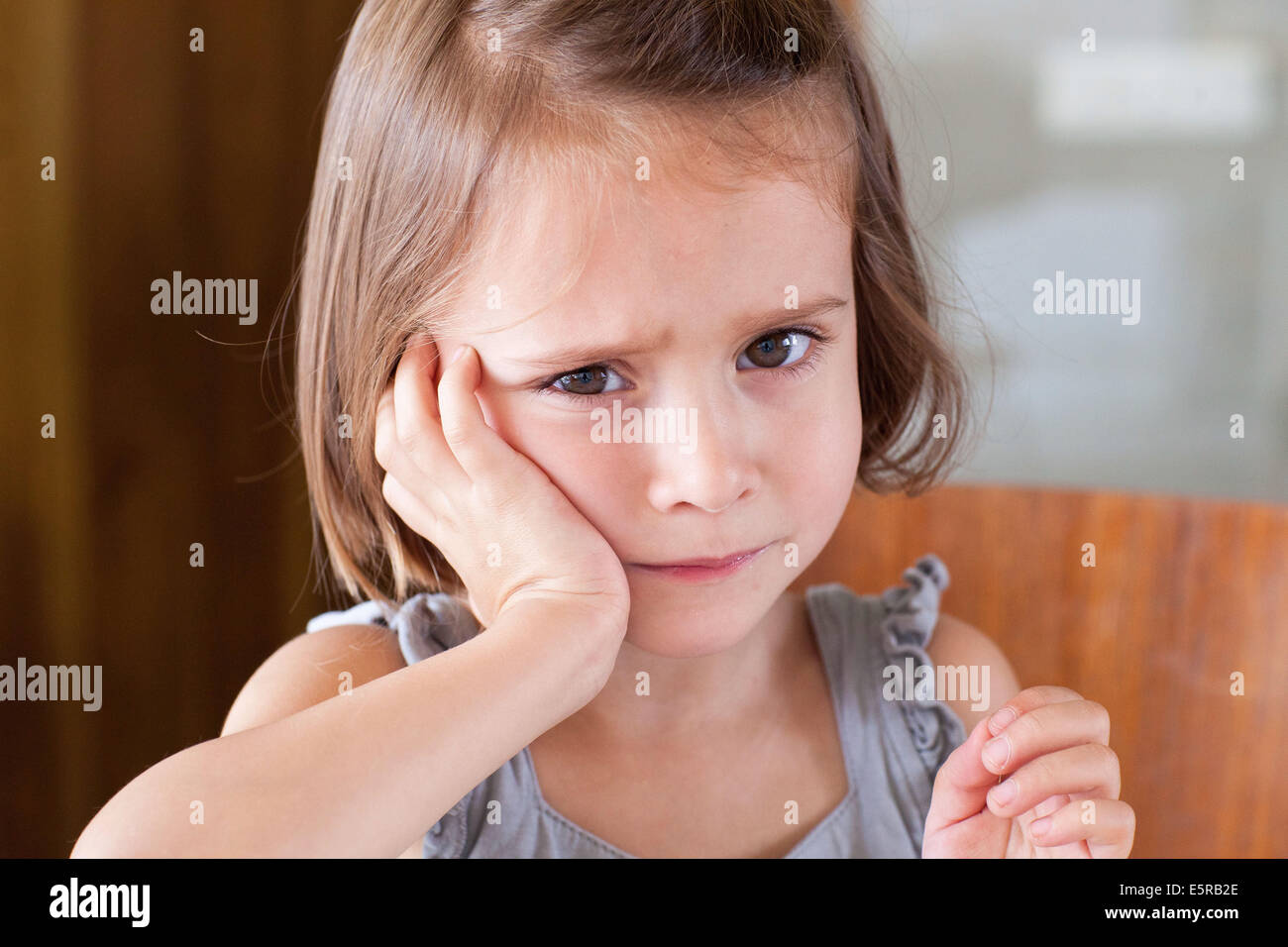 4-year-old girl. Banque D'Images