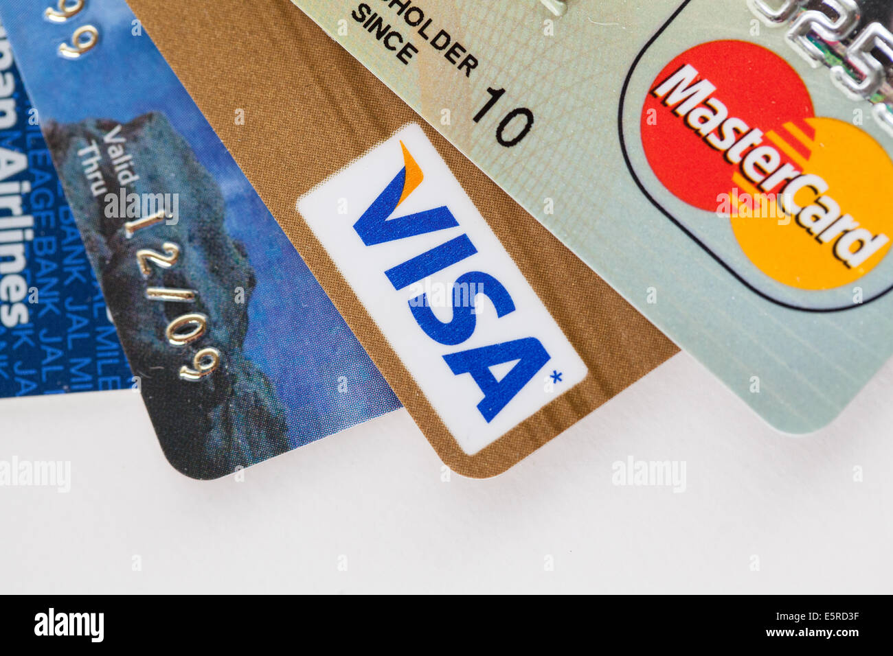 Cartes de crédit Visa et Mastercard Banque D'Images