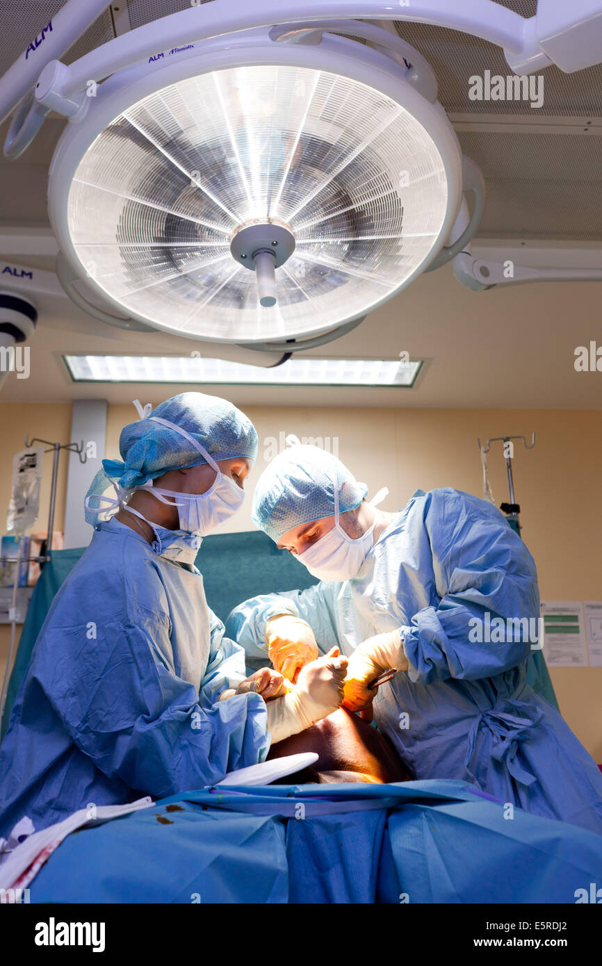 Théâtre d'exploitation, de l'hôpital de Limoges, France. Banque D'Images