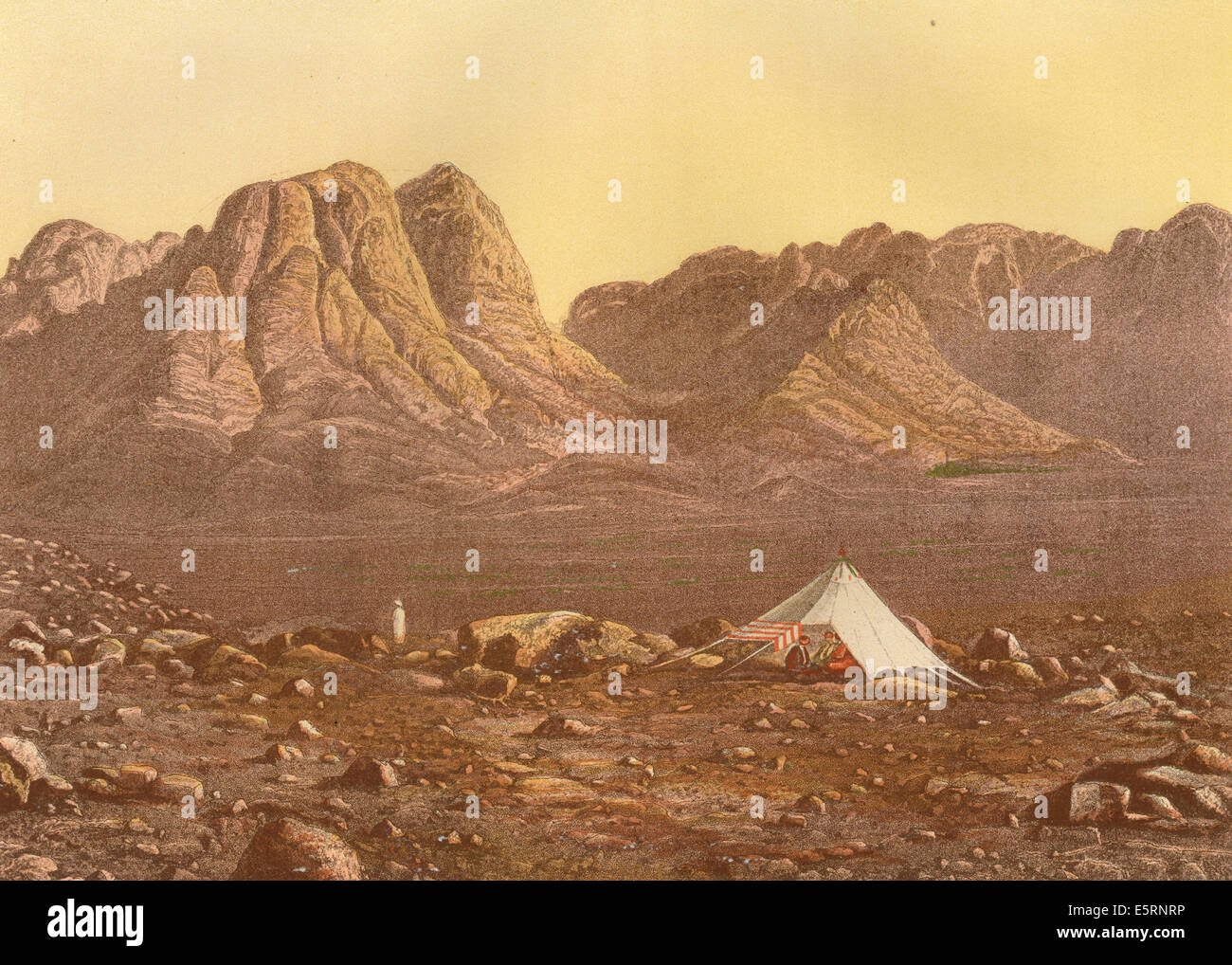 Le Mont Sinai Mont Horeb A Partir De La Plaine D Er Raheh Photo Stock Alamy