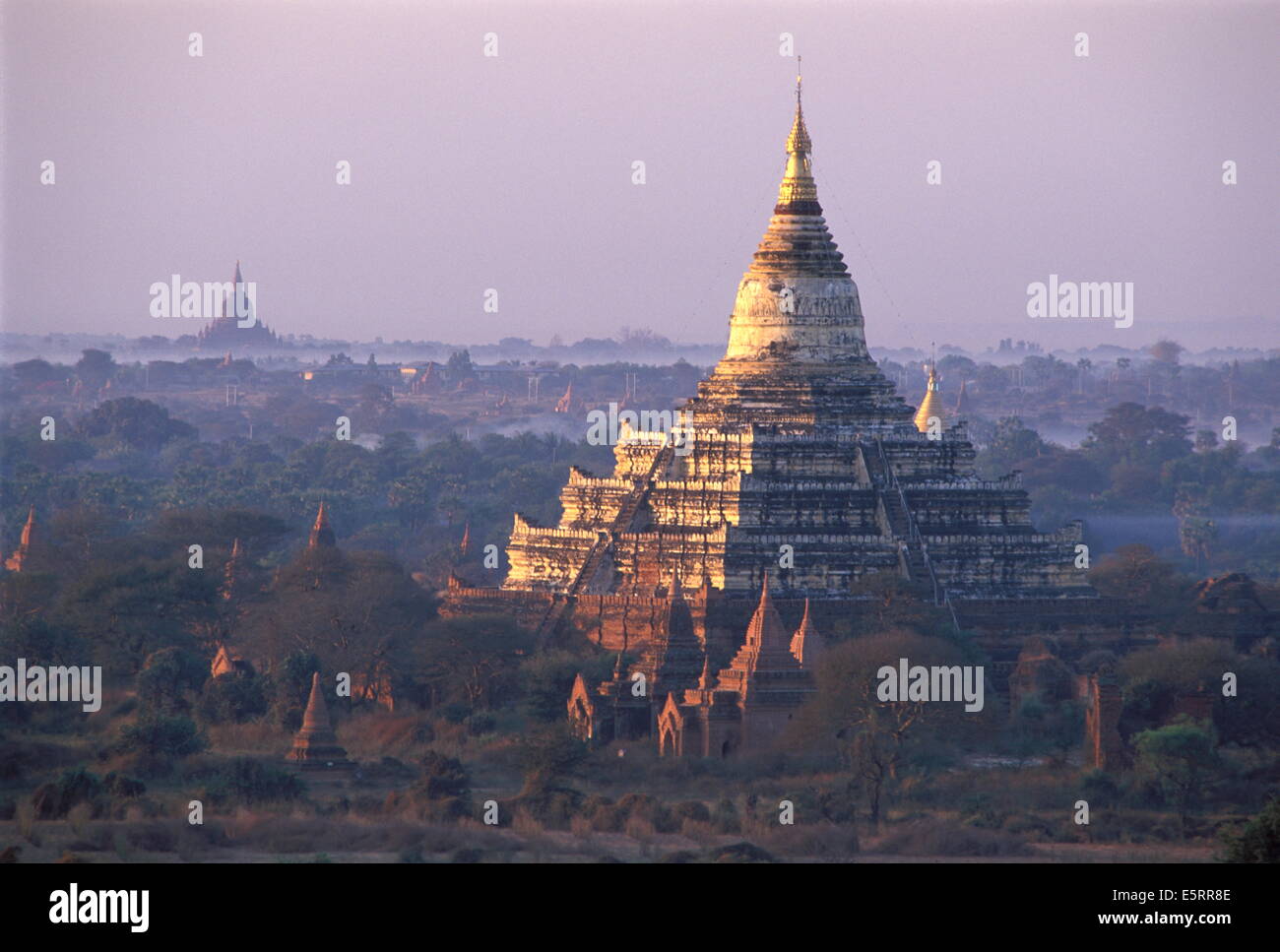 Shwesandaw, Pagan en Birmanie. Banque D'Images