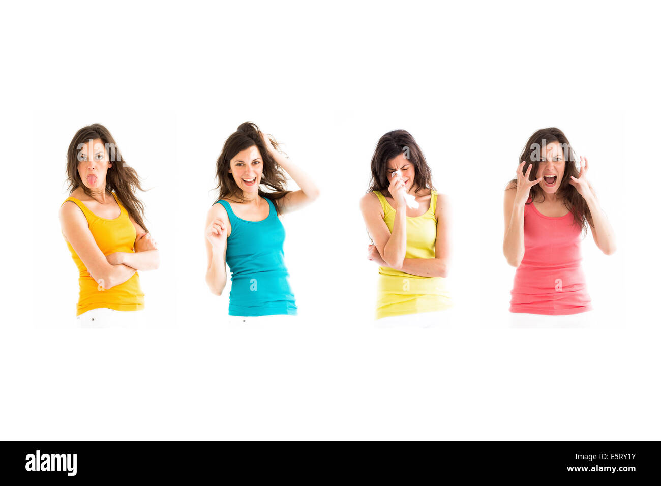 Illustration de différentes émotions. Banque D'Images