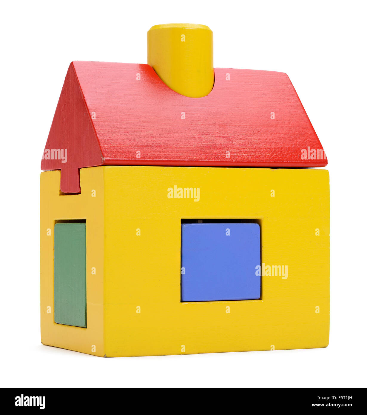 Un jouet maison en bois Banque D'Images