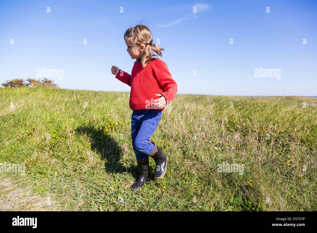 Fille de 4 ans. Banque D'Images