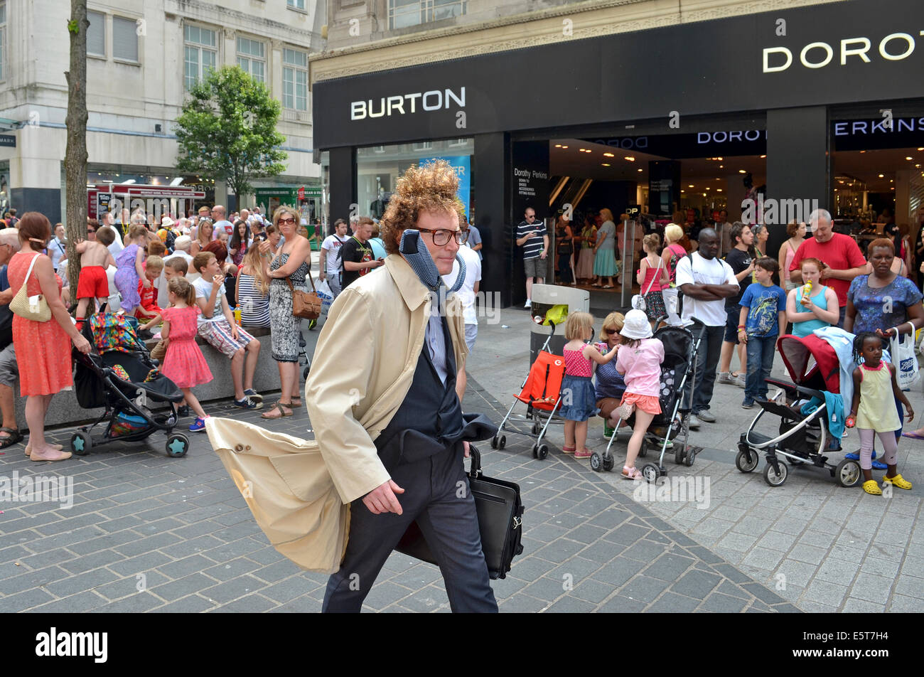 Les droits de l'artiste de rue statue à Liverpool, Royaume-Uni Banque D'Images