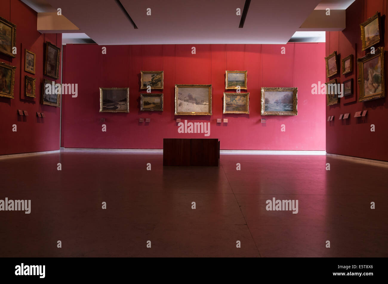 Galerie dans le musée du Louvre, Paris, France Banque D'Images