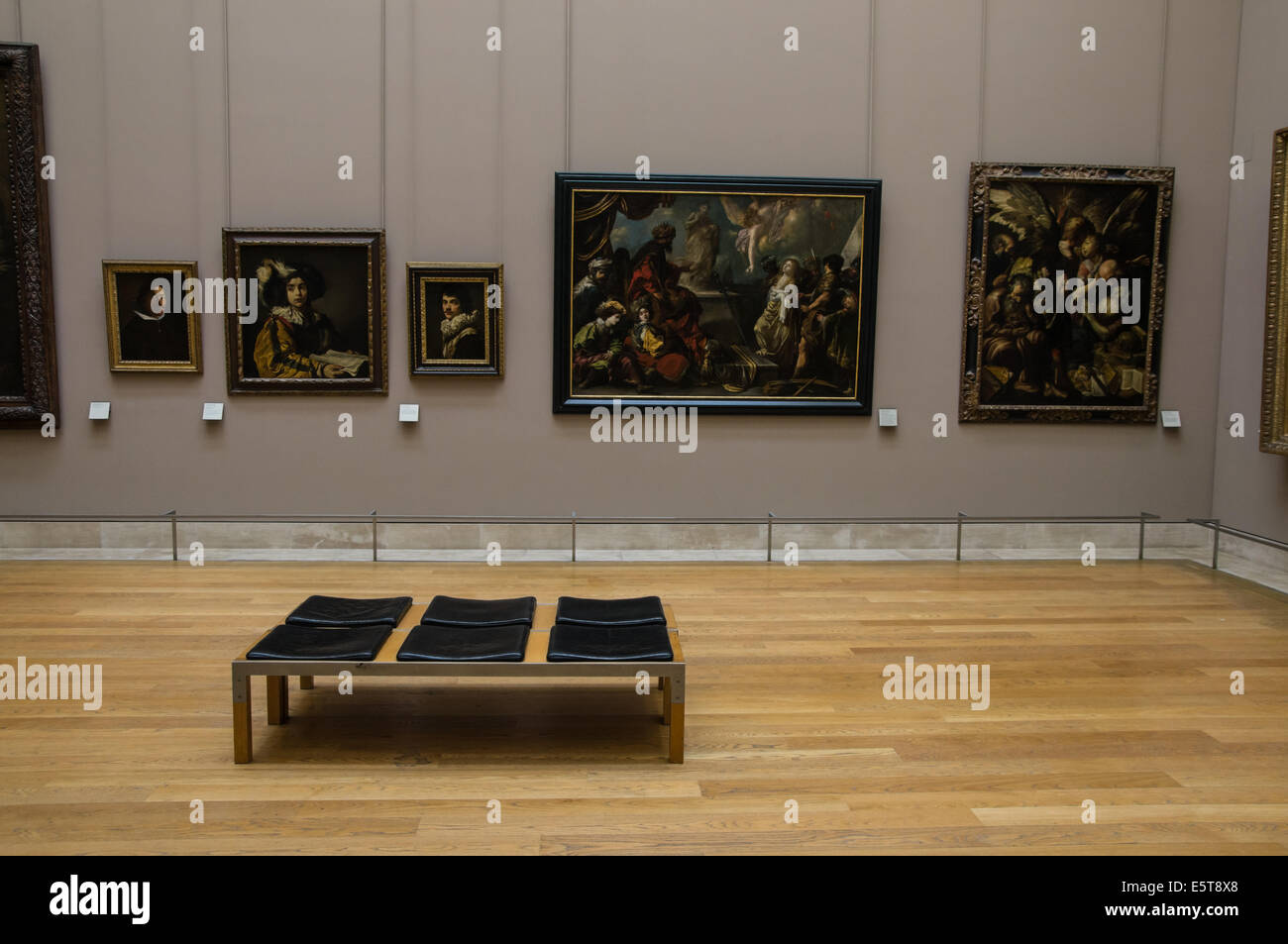 Galerie dans le musée du Louvre, Paris, France Banque D'Images