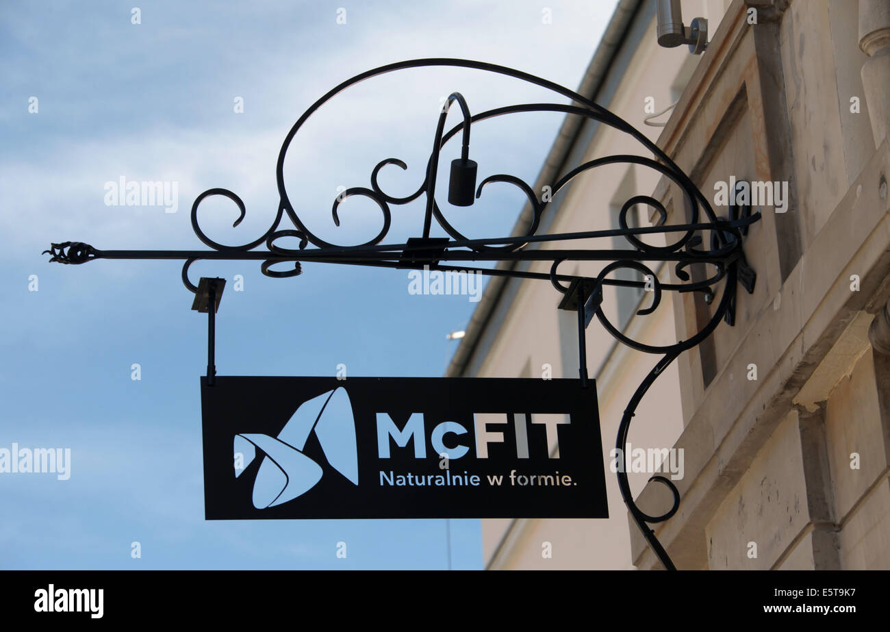 Studio de remise en forme McFIT signer à Varsovie Banque D'Images