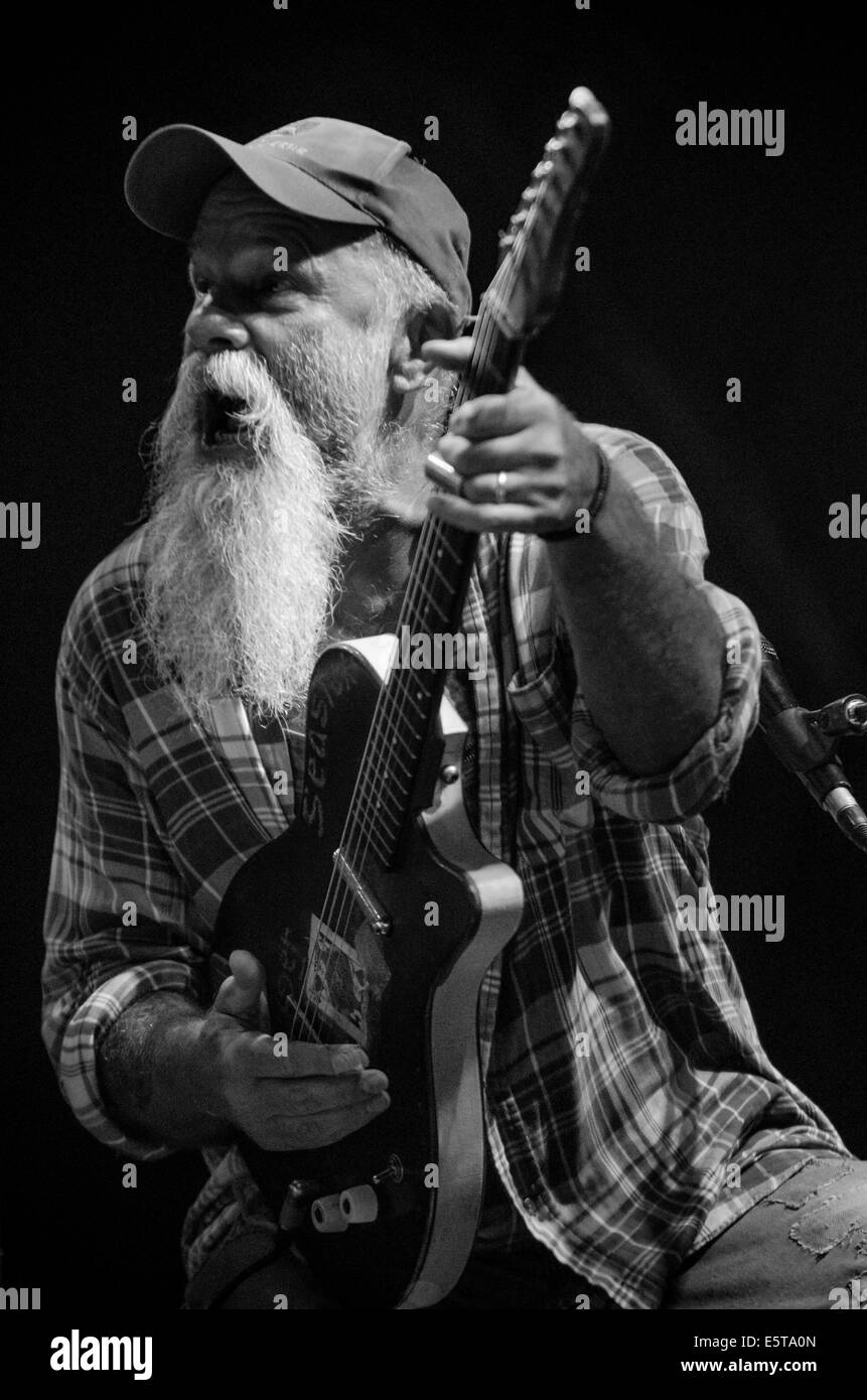 Seasick Steve live concert Banque D'Images