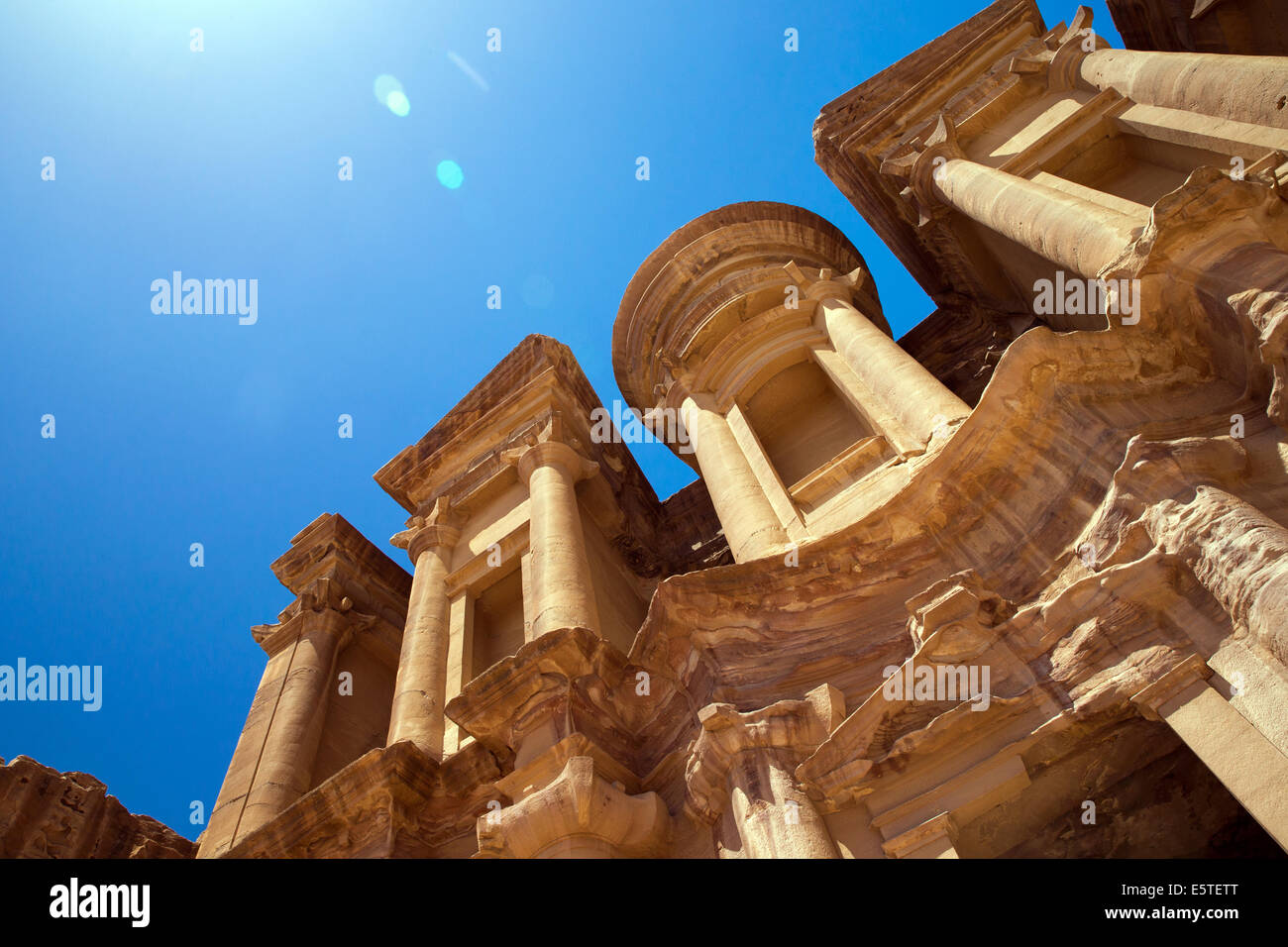 Ancien Temple à Petra, Jordanie Banque D'Images