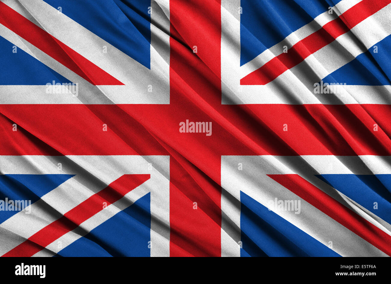Gros plan du drapeau britannique ébouriffé Banque D'Images