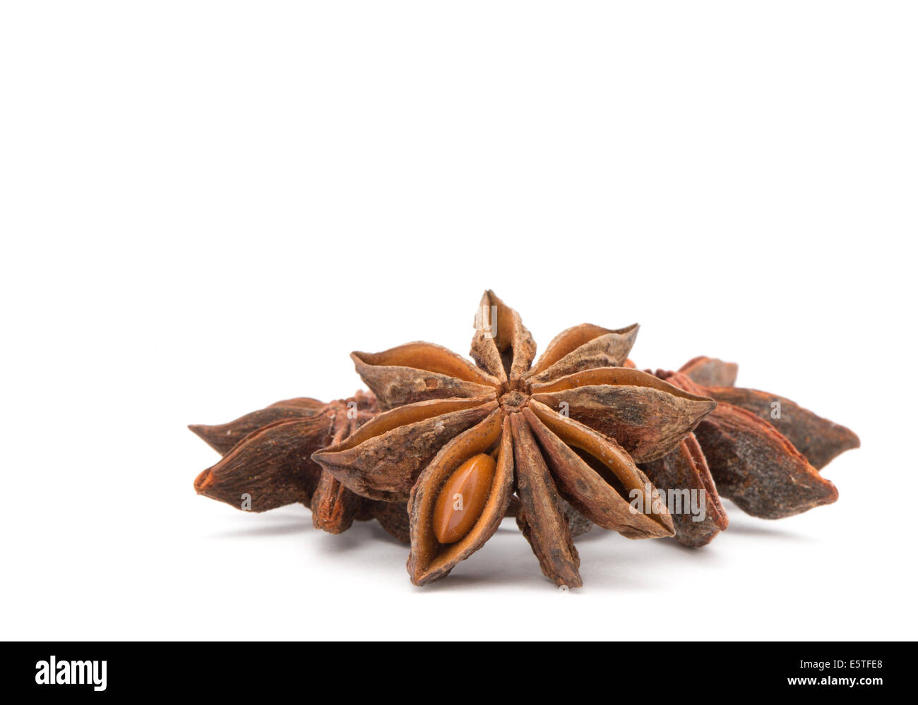 Les étoiles d'anis sur fond blanc Banque D'Images