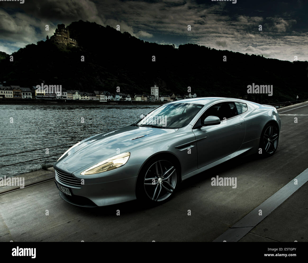 Aston Martin Virage, modèle 2011, Hesse, Allemagne Banque D'Images