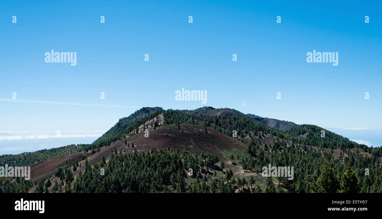 Paysage volcanique sur la "Ruta de los Volcanes', Parc Naturel de Cumbre Vieja, La Palma, Canary Islands, Spain Banque D'Images