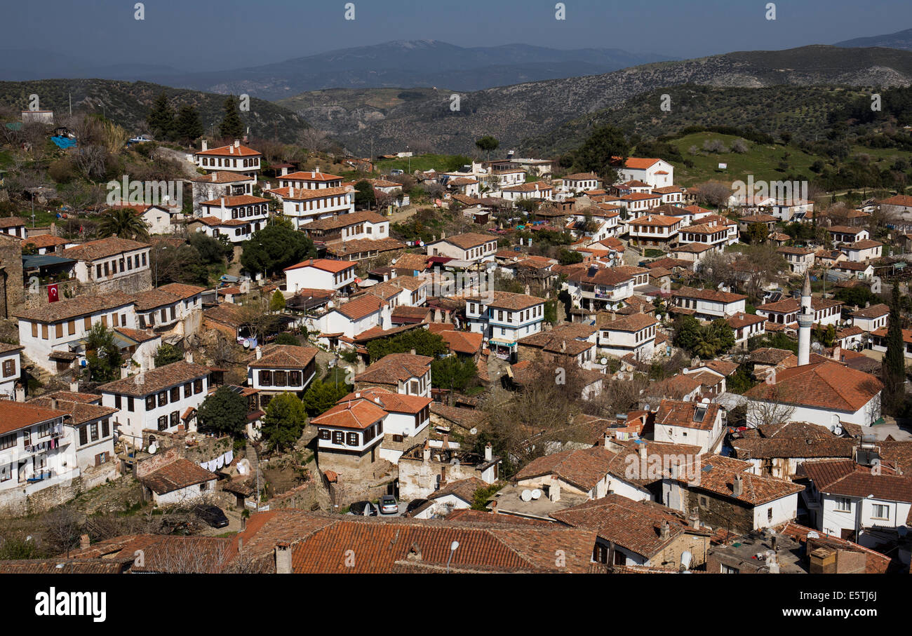 Vue panoramique de Şirince Izmir Turquie Banque D'Images
