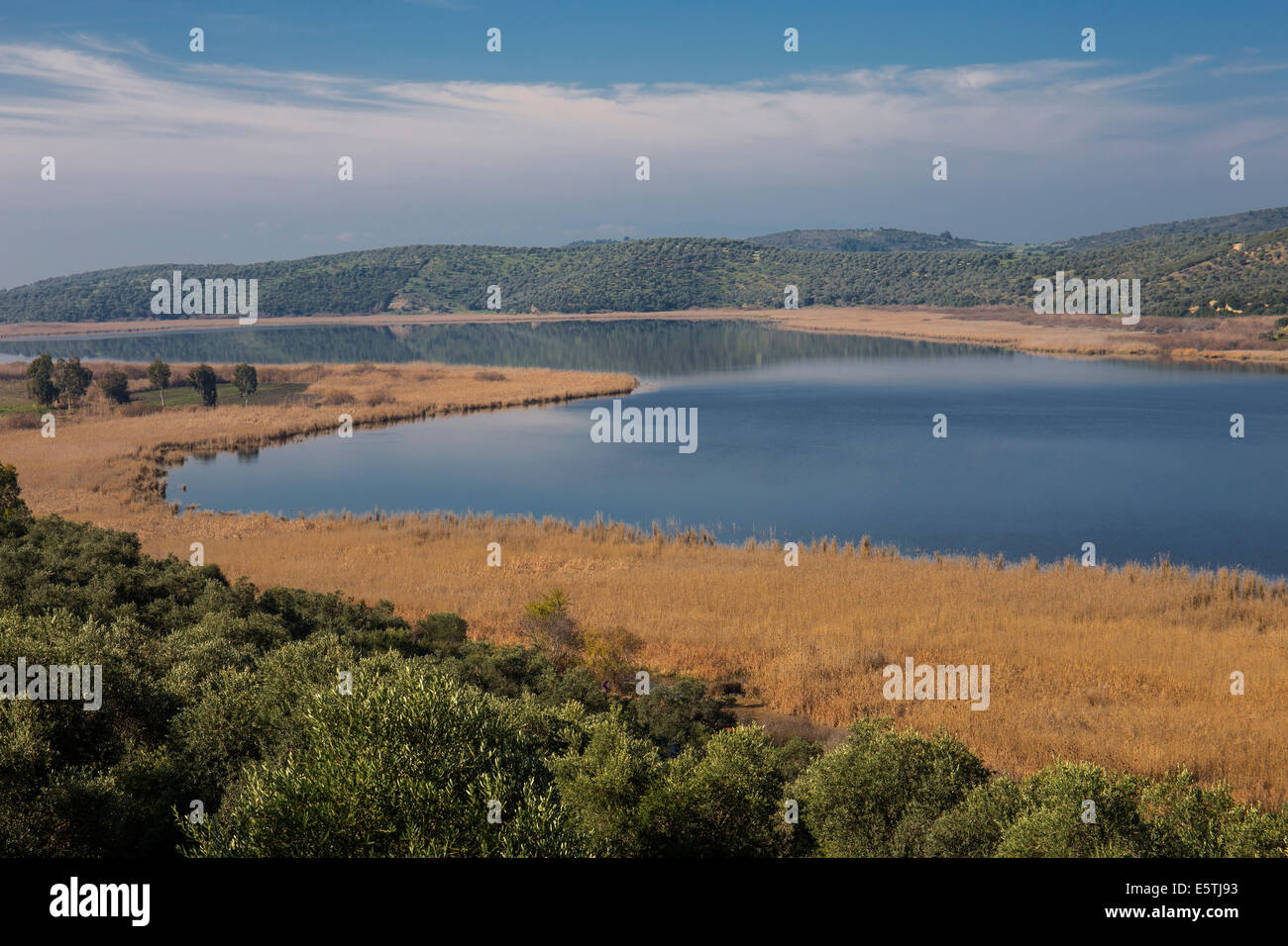 Vue panoramique du lac Barutçu Selçuk Turquie Banque D'Images