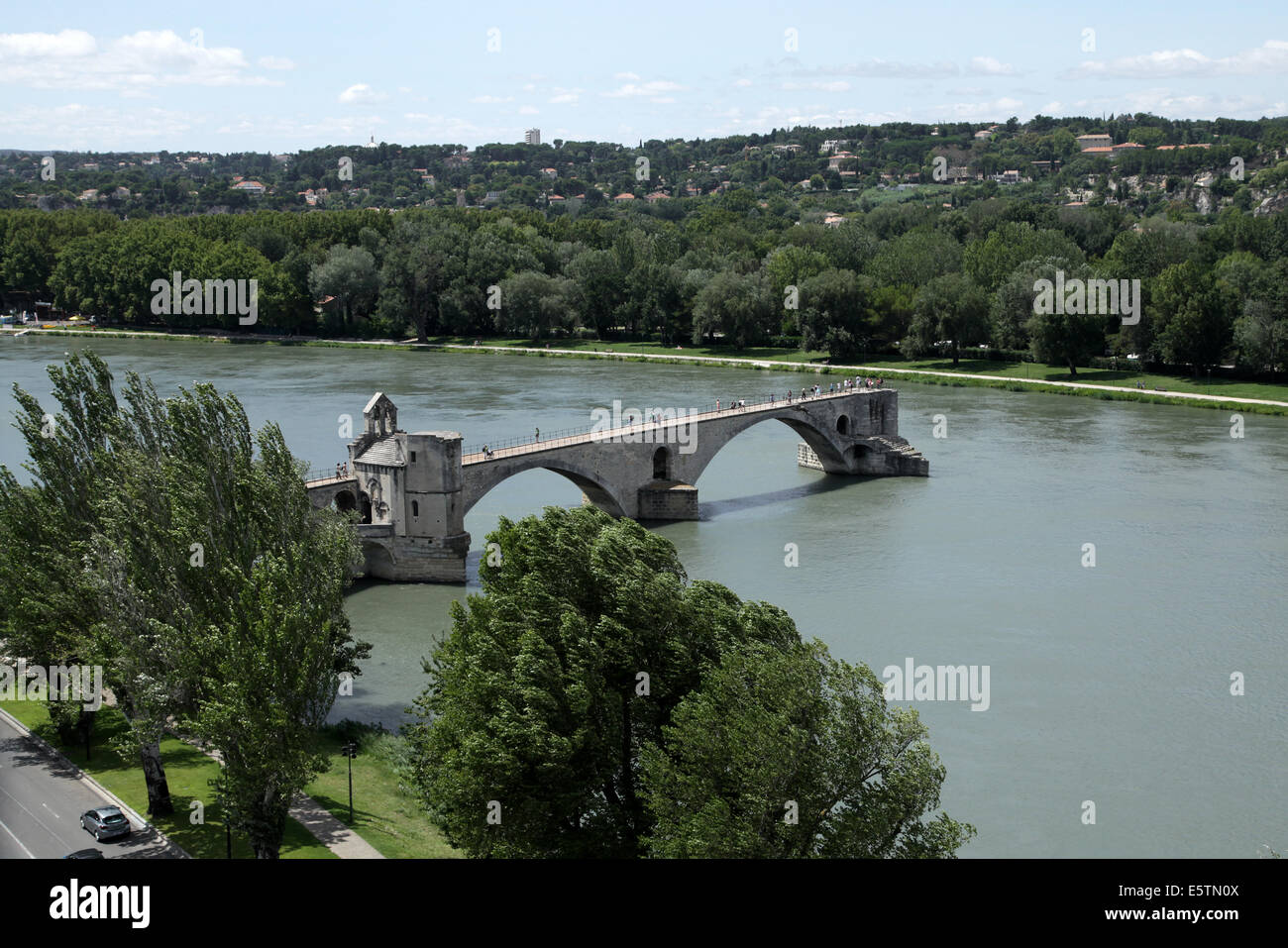 Avignon.France.Bezenet pont.Le Pont d'Avignon sur le Petit Rhône. Banque D'Images