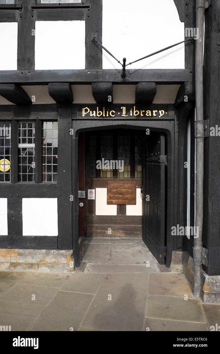 Bibliothèque publique d'Andrew Carnegie Stratford Upon Avon Banque D'Images