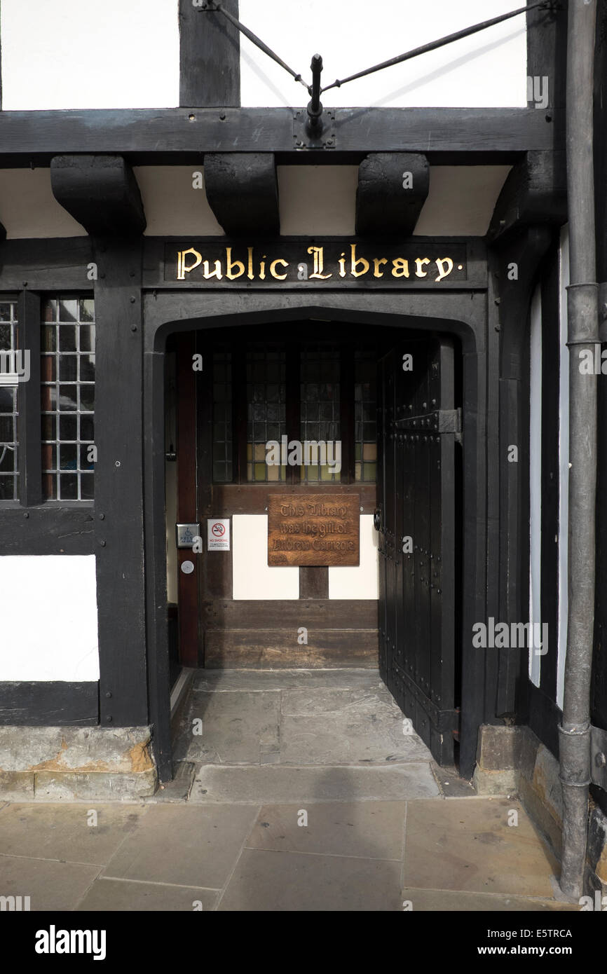 Bibliothèque publique d'Andrew Carnegie Stratford Upon Avon Banque D'Images