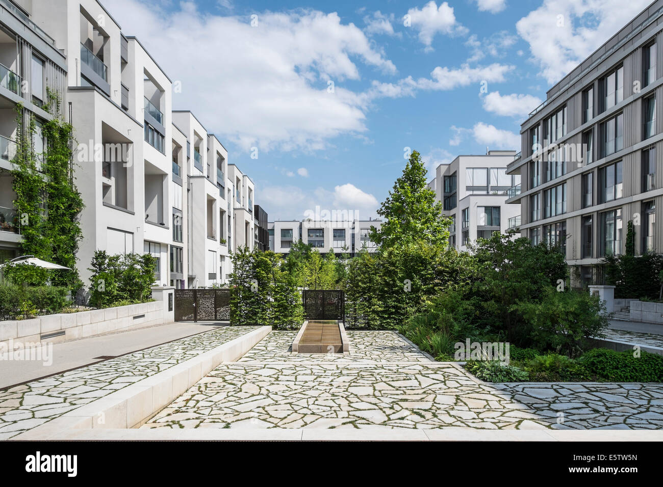 Appartement de luxe neuf bâtiments à Marthashof dans embourgeoisés quartier de Prenzlauer Berg Berlin Allemagne Banque D'Images