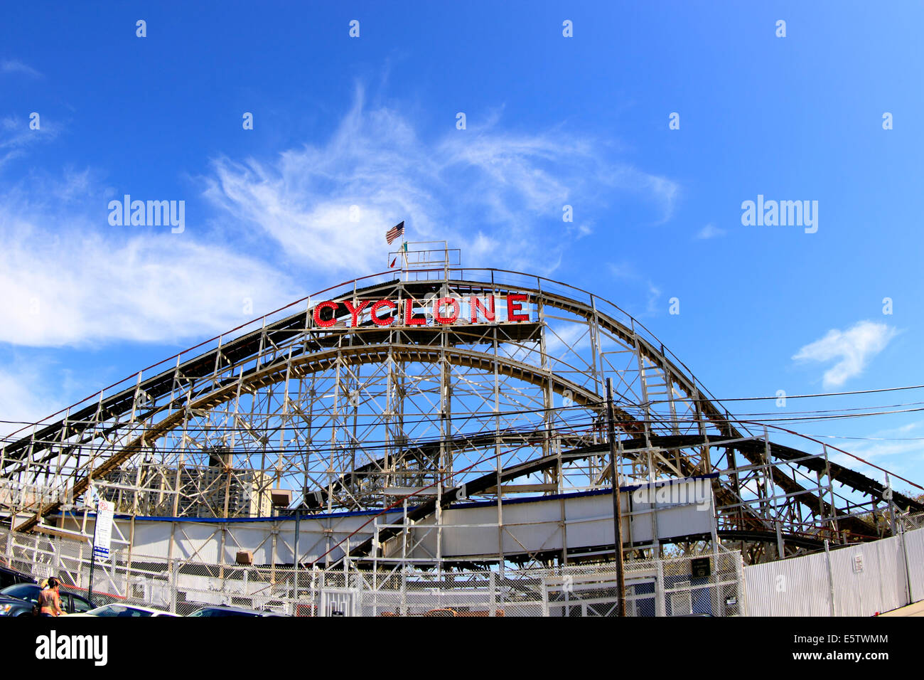 Coney Island Cyclone Roller Coaster Brooklyn New York Banque D'Images