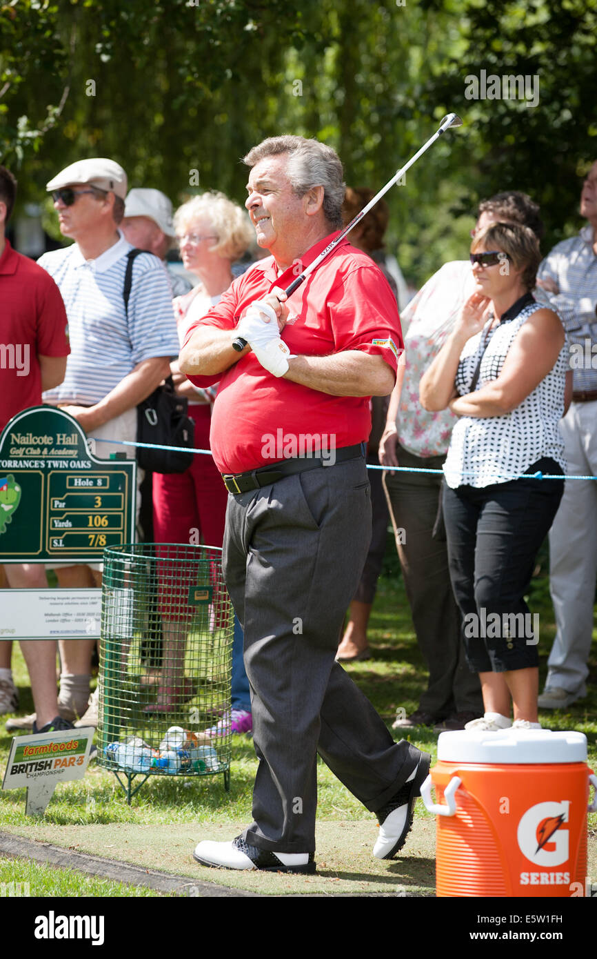 Tony Jacklin à Nailcote Hall dans le Warwickshire, Royaume-Uni. 6 Août, 2014. Aliments à la ferme par 3 au Championnat Britannique Nailcote Hall dans le Warwickshire uk pour pro,amatuer et célébrités Crédit : Steven re/Alamy Live News Banque D'Images