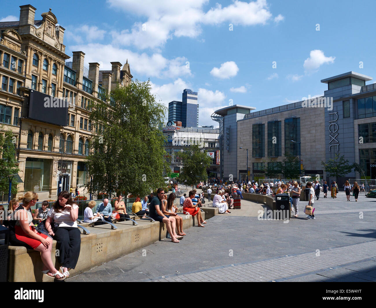 Exchange Square à Manchester, UK Banque D'Images