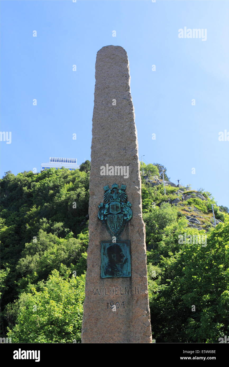 Kaiser Wilhelm II, monument, Byparken, Ålesund, Sunnmøre, Møre og Romsdal Vestlandet, Norvège, Scandinavie, Europe Banque D'Images