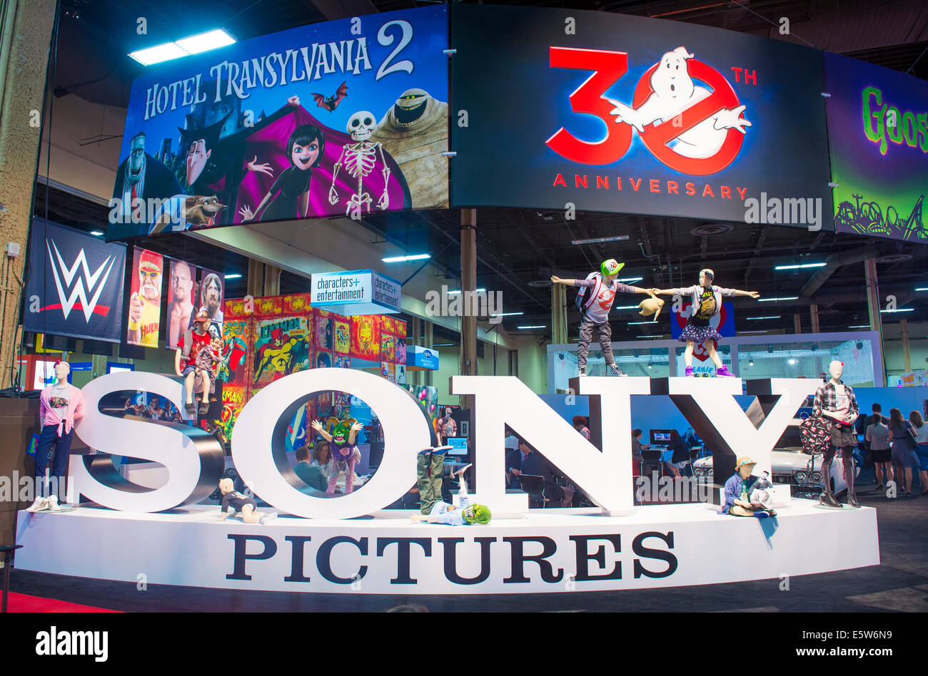 LAS VEGAS - le 17 juin : le stand Sony Pictures au Licensing Expo à Las Vegas , Nevada le 17 juin 2014. Banque D'Images