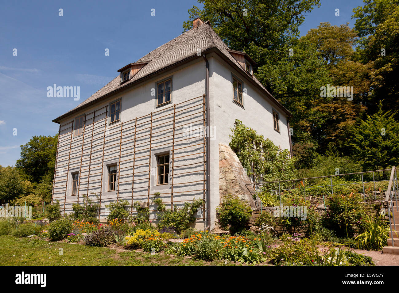 Maison de jardin de Goethe à Park an der Ilm à Weimar, Thuringe, Allemagne, Europe Banque D'Images