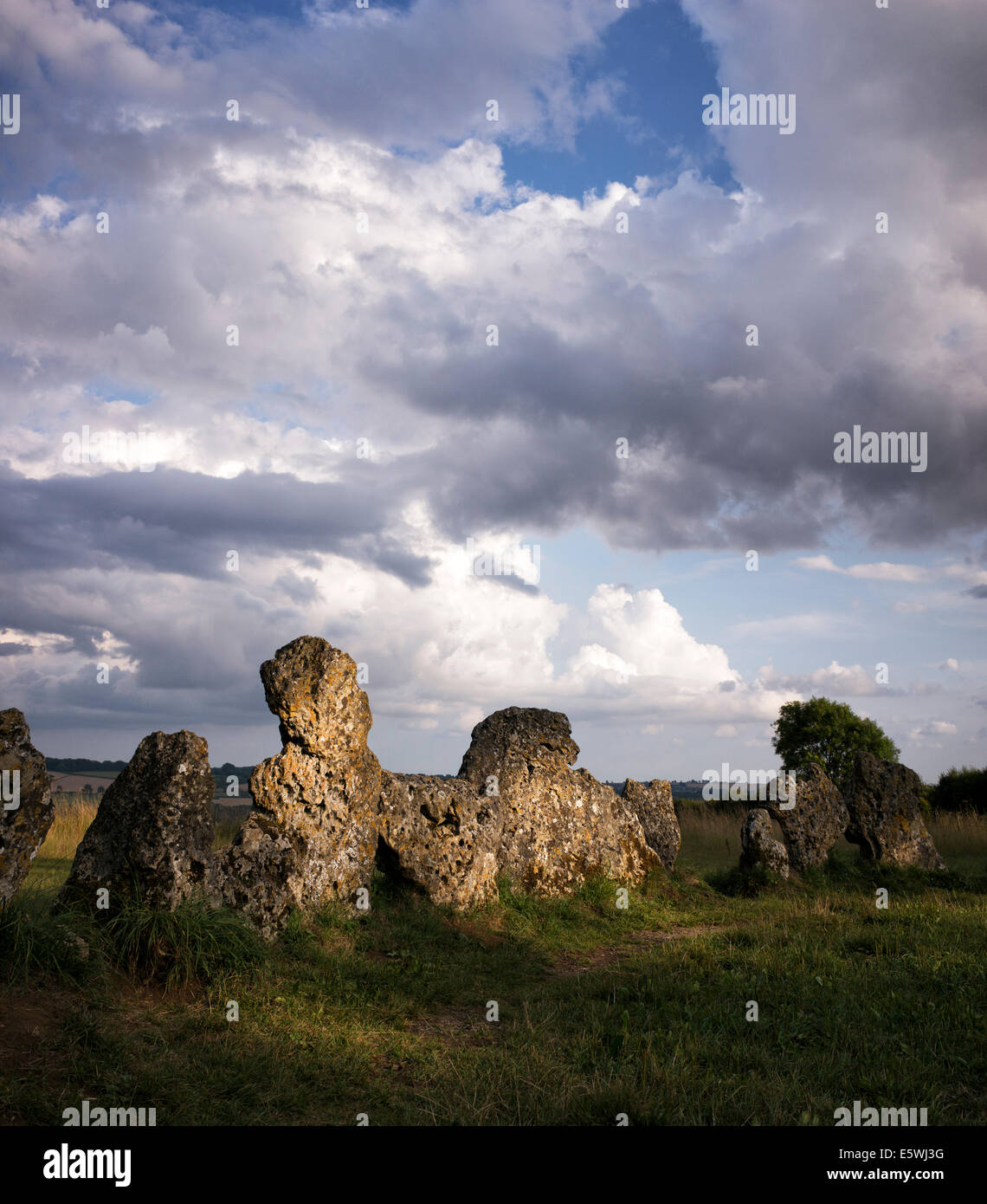 Le Rollright stones, Oxfordshire, Angleterre. Banque D'Images