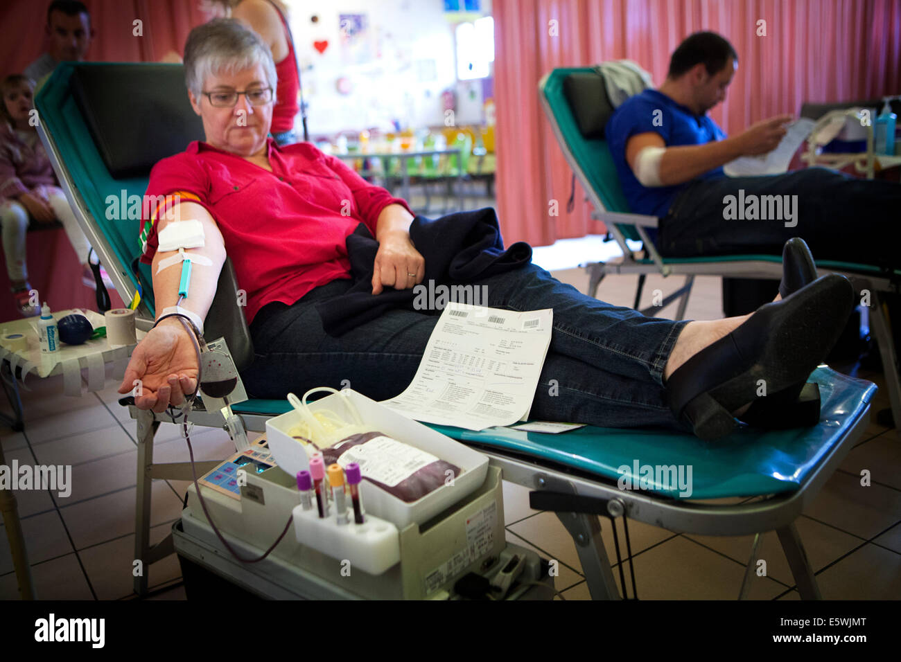 Don de sang Banque D'Images